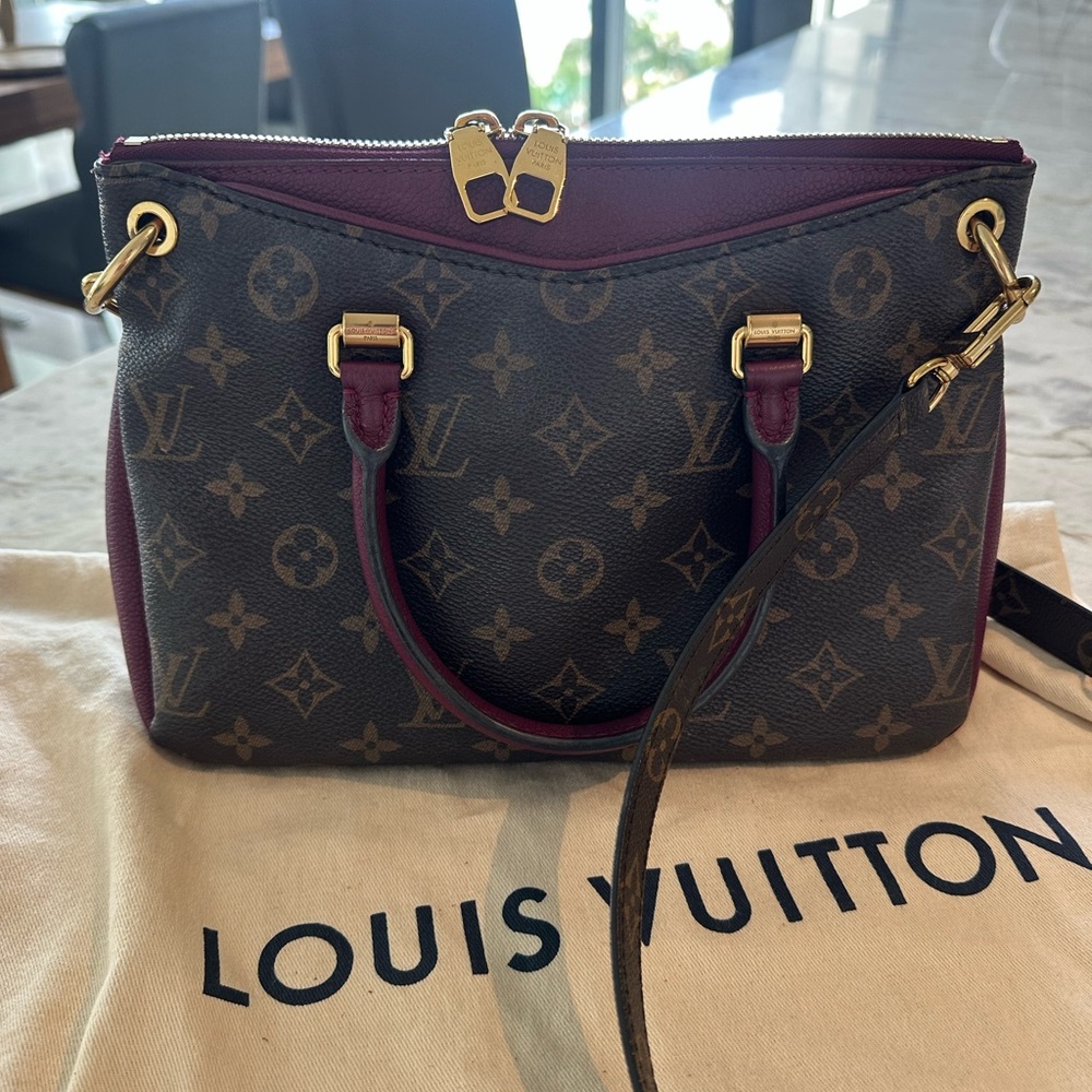 Louis Vuitton Pallas BB Monogram Brown and Burgundy Handbag